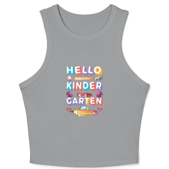 Hello Kindergarten Crop Tank Top