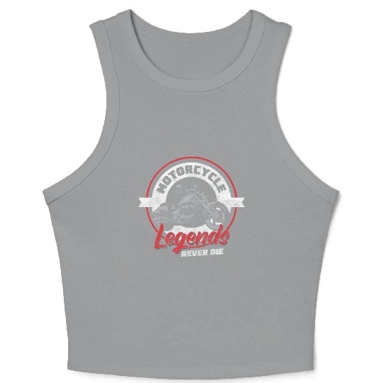Biker Hard Rock Racing Sport Crop Tank Top