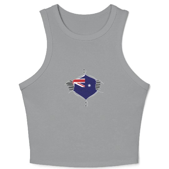 australia flag proud Crop Tank Top
