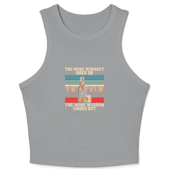 The More Whiskey Goes In | Bourbon Drinker Crop Tank Top