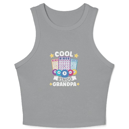 Bingo Card Game Grandma Bingo Player Bingo Cards Crop Tank Top