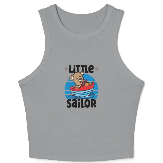 Sailing Sailboat Boating Kid Child Yacht Boat Crop Tank Top