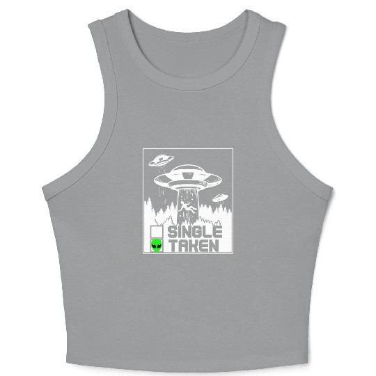 Alien Gift Extraterrestrial UFO AREA 51 Sci-fi Crop Tank Top