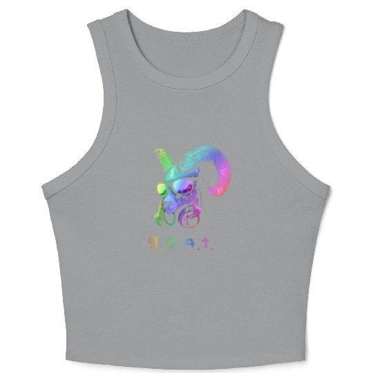 The GOAT Cool and Funny Music Animal with Crop Tank Top
