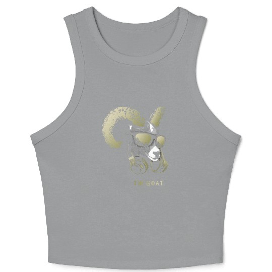 The Goat Bling Cool and Funny Music Animal with Crop Tank Top