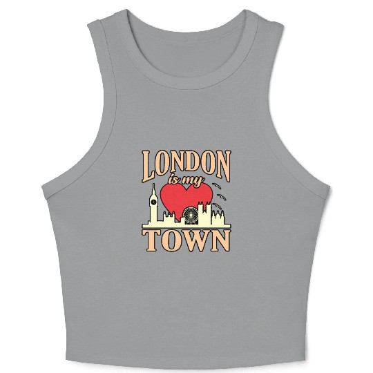 London Funny Gift Idea Crop Tank Top