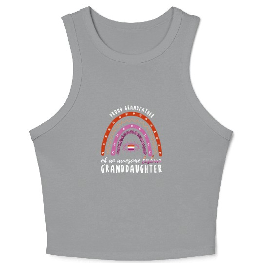 Rainbow Grandfather Lesbian Granddaughter Crop Tank Top