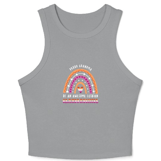 Proud Grandma Awesome Lesbian Granddaughter Crop Tank Top