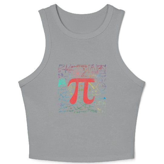 Pi Day Math Equation Crop Tank Top Math Teacher Student
