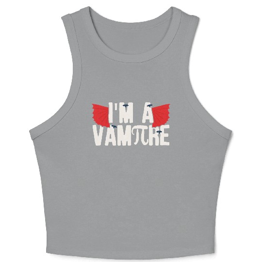 Pi Day I m A Vampire Math Teacher Student Gift Crop Tank Top