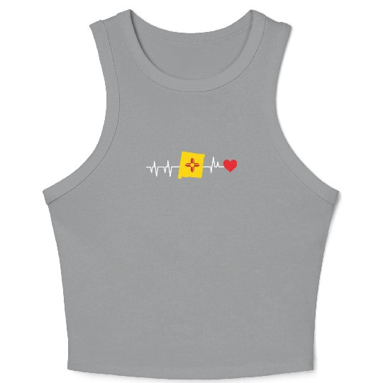 New Mexico Heartbeat Gift Crop Tank Top