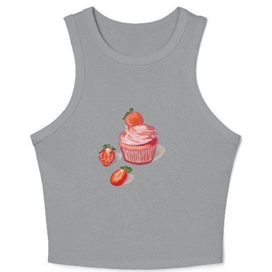 Strawberry Cupcakes Crop Tank Top