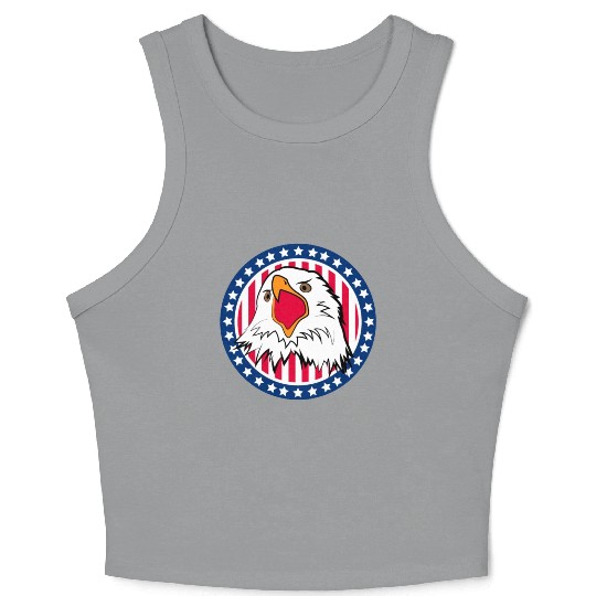 Red White and Blue For You Crop Tank Top