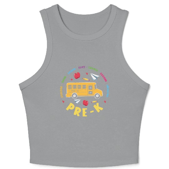Pre-K School Bus Crop Tank Top