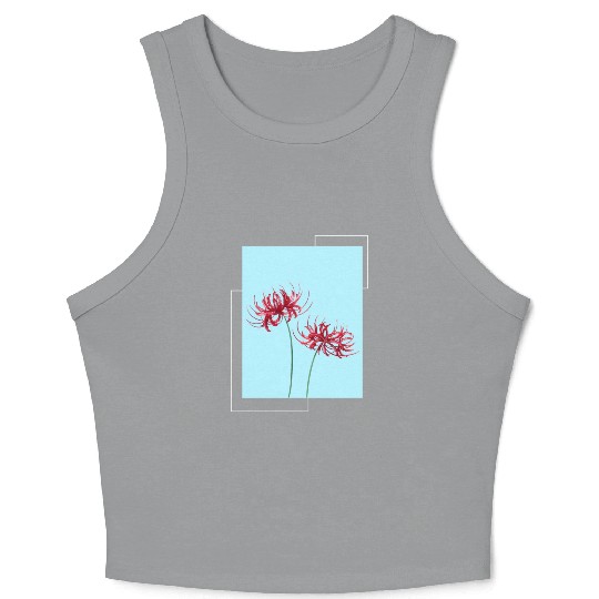 Red Spider Lily Lycoris Recoil Anime Fanart Crop Tank Top