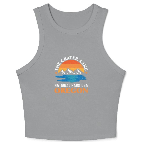 The Crater Lake National Park USA Oregon America Crop Tank Top