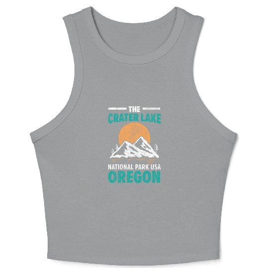 The Crater Lake National Park USA Oregon America Crop Tank Top