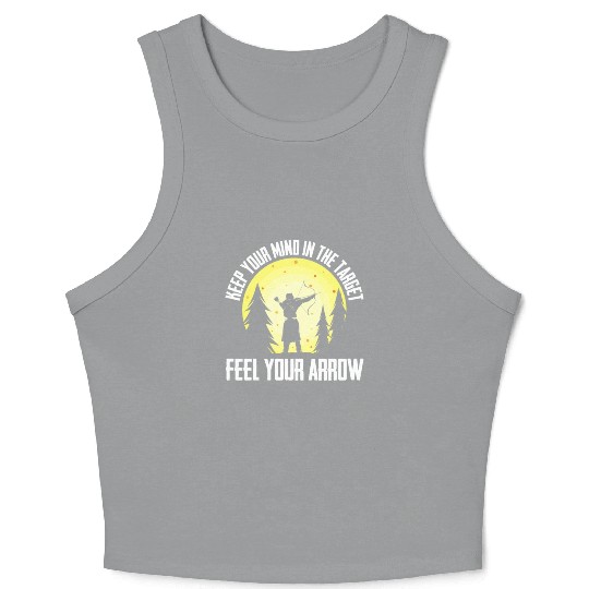 Archery Archer Bowman Crop Tank Top