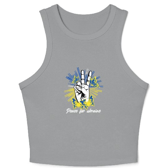 Peace in Ukraine Crop Tank Top
