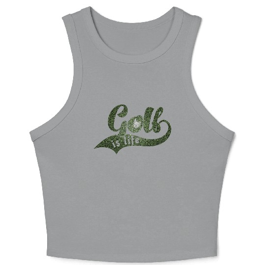 GOLF IS LIFE Distressed Look Crop Tank Top