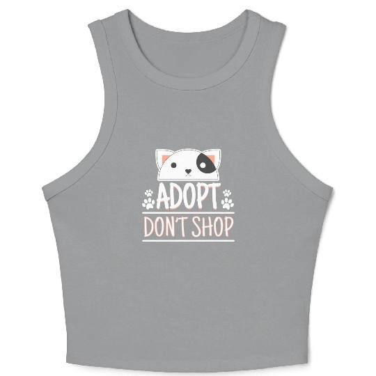 Adopt Dont Shop Pet Adoption Awareness Crop Tank Top