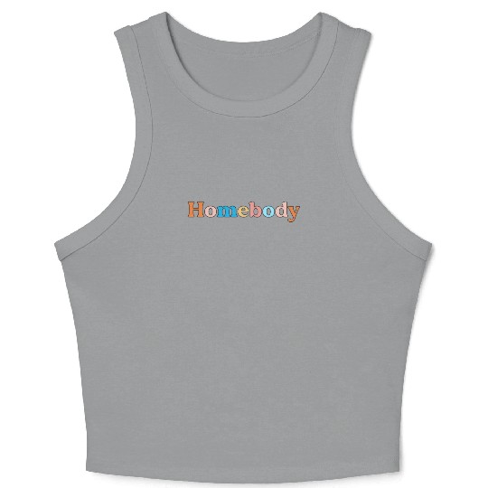 Retro Homebody Rather Be Inside Vintage Introvert Crop Tank Top