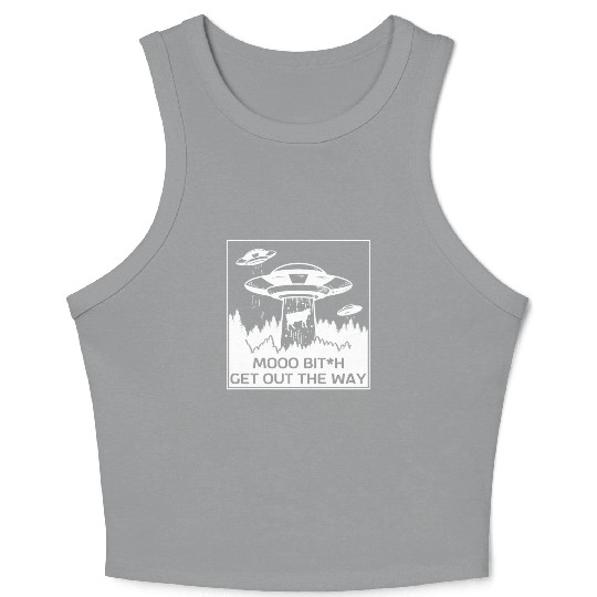 Alien Gift Extraterrestrial UFO AREA 51 Sci-fi Crop Tank Top