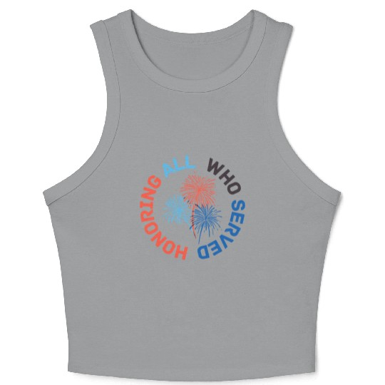 Thank You Veterans l Veterans Day Gift Idea Crop Tank Top