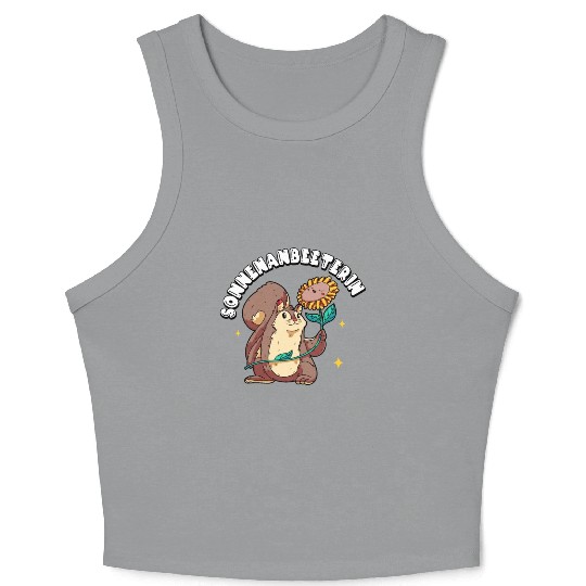 Sonnenanbeeterin Squirrel & Sunflower-Themed Crop Tank Top