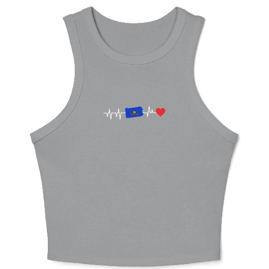 Pennsylvania Heartbeat Gift Crop Tank Top