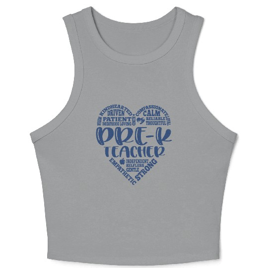 Pre K teacher, prek teacher, pre-k Crop Tank Top
