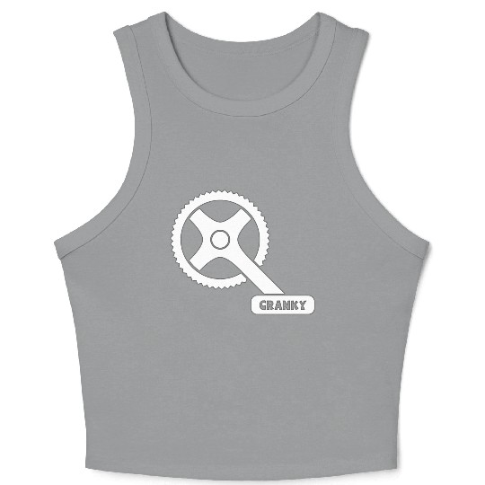 Cranky - Funny Cyclist Gift Crop Tank Top
