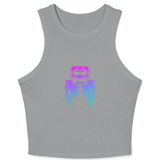 Spider Eyes - Purple Crop Tank Top