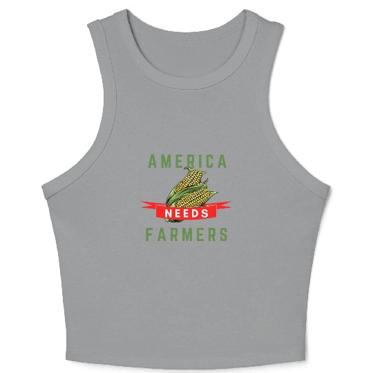America Needs Farmers Crop Tank Top - Gifts For Farmers