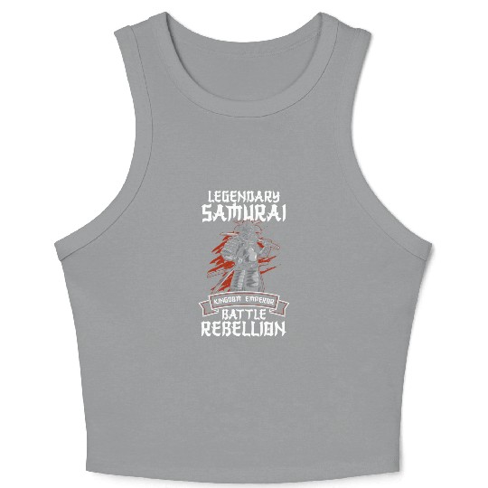 Fighter Samurai Sword Manga Honor Crop Tank Top