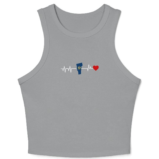 Vermont Heartbeat Gift Crop Tank Top