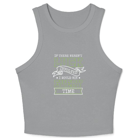 Card Game Gambling Player Blackjack Crop Tank Top