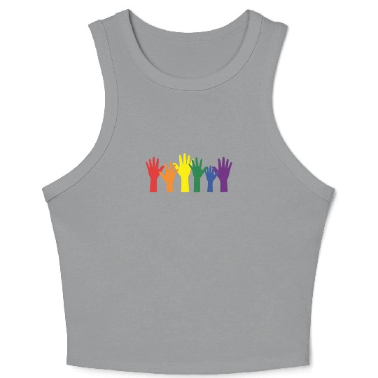 Lgbtq Gay Pride Month Rainbow Love Is Love Crop Tank Top
