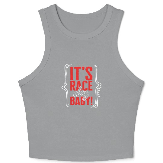 Racing Crop Tank Top, It's Race Day Baby Crop Tank Top, Racing