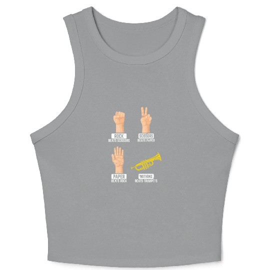 Rock Paper Scissors Nothing Beats Trumpets Trumpet Crop Tank Top