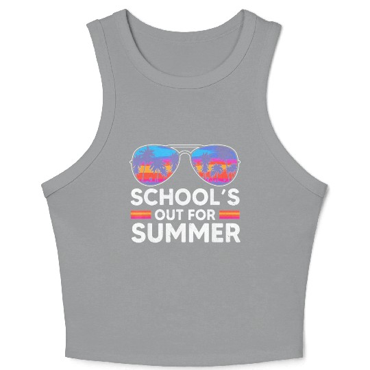 Schools Out For Summer Teacher Crop Tank Top
