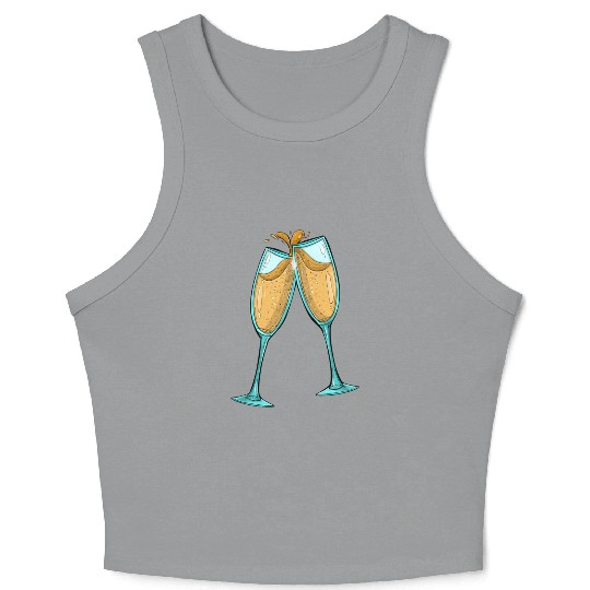 Champagne Glasses / Cheers Crop Tank Top