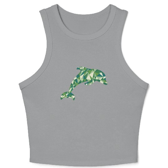 the dolphin green Crop Tank Top