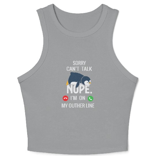 Funny penguin Crop Tank Top