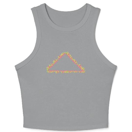 triangle nature icon grass Crop Tank Top