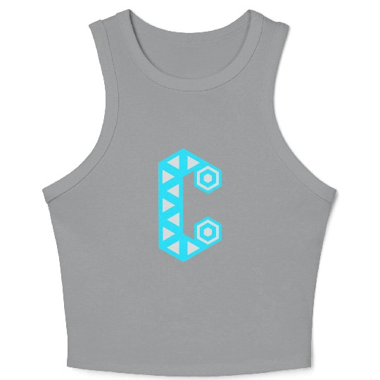 Letter C Logo Robot Crop Tank Top