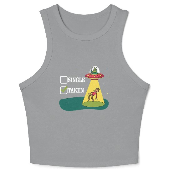 Abduct Horror Green Crop Tank Top