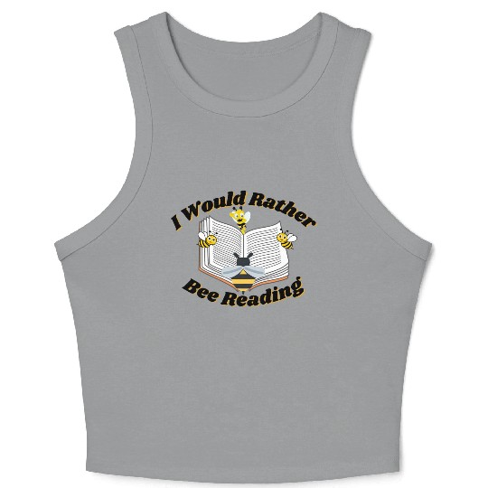 I Would Rather Bee Reading Essential Crop Tank Top