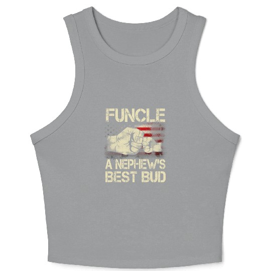 Funcle A Nephew Best Bud Us Crop Tank Top