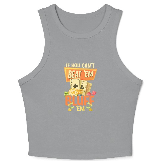 Card Game Royal Flush Ace Crop Tank Top